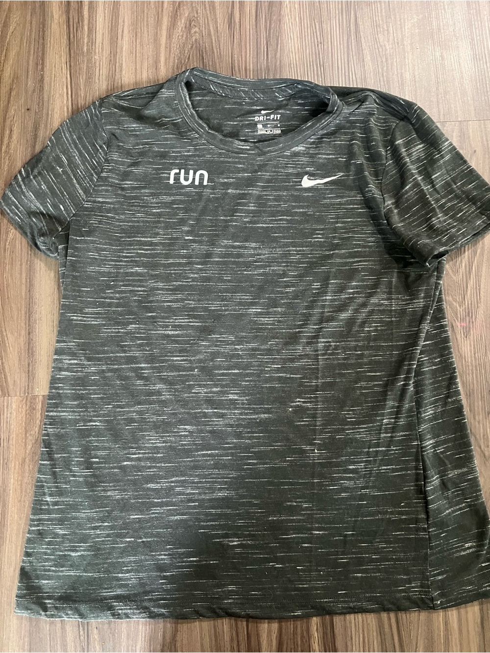 Nike Women’s Black Marled Dri-FIT Run Tee